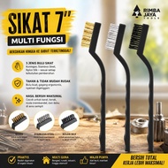 Brush SET 3 pcs 7 INCH steel brass wire nylon copper ss Cleaning Brush