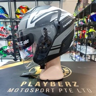 TARAZ *PSB APPROVED #01 MATT GREY GRAPHIC HELMET
