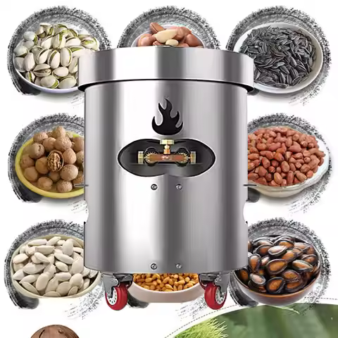 Commercial Stainless Steel Nut Baking Machine High-Efficiency Peanuts Macadamia Chickpeas Nut Roasti