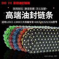 Rantai Motosikal Rantai Pengedap Minyak Berwarna-warni 428 520 525 530 Rantai Pengedap Minyak Senyap