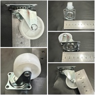 1.5" inch white nylon wheel Nilon 1.1/2" nylon wheel 1-1/2" steering wheel display case wheel 1.5 in