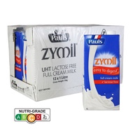Pauls Zymil Lactose Free Full Cream Uht Milk, 1L X 12 (Halal)