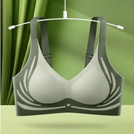 Cốc Cố Định Liền Mạch Quần Lót Nữ Tập Hợp Push-Up Ngực Chống Chảy xệ Áo Ngực Mỏng Không Vòng Thép Nâ