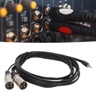 TRS Male To Dual XLR Cable  3.5mm 10 Feet Stable Signal for Speaker MP4