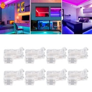 YANMIG 8pcs COB Connector, Transparent 8mm Strip Light Connector, Stable 2PIN Pin Connector For COB 