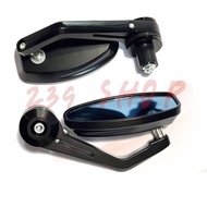 Handlebar End Mirror CNC Oval Shape Black For R15 M-SLAZ MSX SONIC WAVE100 WAVE110I WAVE125 WAVE125-