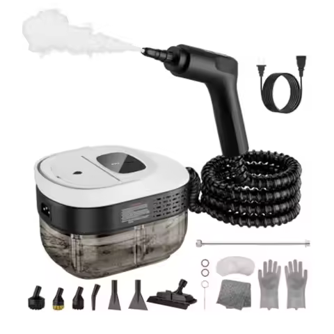 Handheld Steam Cleaner 2500W High Pressure for Home Car Floor Grout Kitchen Furniture Bed Bugs 1.6L 