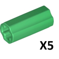 [Xiangle] {Parts} LEGO Technology Connection 6538c Green Technic, Axle Connector 2L (Smooth with x H