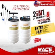 Oil Extractor 15Liter Pneumatic & Manual Oil Extractor Pump Vacuum Oil Fluid Pump 15 L Pneumatic Oil