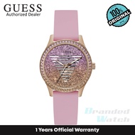 [Official Warranty] Guess GW0530L4 Women's Lady Idol Rose Gold Case Tone Pink Silicone Watch