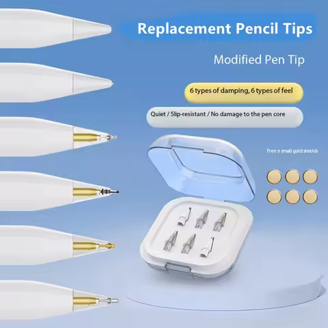 6 in 1Replacement Pencil Tips For Apple Pencil Pro/2nd Gen/1st Gen/USB-C, Upgraded iPad Pen Tips Wit