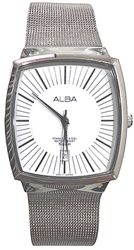 นาฬิกาข้อมือผู้ชาย ALBA Quartz รุ่น AXHL61X1 ขนาดตัวเรือน กว้าง 38 ยาว 42 มม. ตัวเรือน สาย Stainless steel สีเงิน