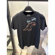 Agnes B. Classic Dinosaur Logo Print Versatile Short Sleeve Round Neck T-shirt for Men and Women