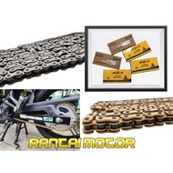 O-RING Rantai Motorsikal Gold 415H0 428H0 132L 415H 420H 428H 132L Racing Motor Chain Fit Y15 Y16ZR 
