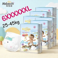 Mabaoshi Baby Diaper 6XL 144Pcs (25-45kg) Ultra-thin Comfortable Breathable XXXXXXL Size Fat Baby Pu