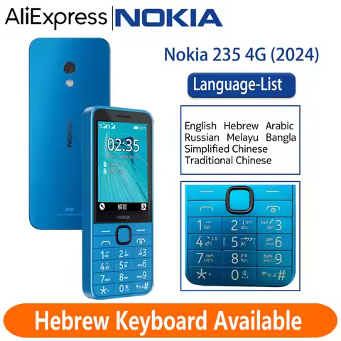 Nokia 235 4G 2024 Feature Phone Bluetooth 5.0 FM Radio Dual SIM 2MP Camera 1450mAh Bettery Type-C Po