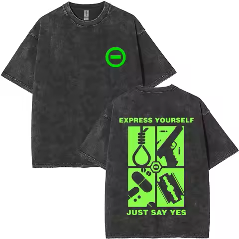 Washed Vintage Type O Negative Express Yourself Just Say Yes T-shirts Men Women Clothing Gothic Meta