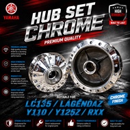 New Arrival Hub Chrome Set Y125Z RXZ LC135 Y110 Sparepart Motorcycle Accessories Wheel Hub