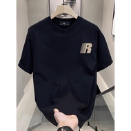 COD100% Cotton All-Match Short-Sleeved t-Shirt Men 2025 New Style Summer Street Wear Niche High Stre