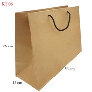 Plain Kraft paper bag KT06 (size: 26x36x13cm) for shoe box