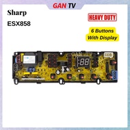 Heavy Duty Sharp ESX858 ESX-858 (6 Buttons) Washing Machine Main Control Power PCB Board (2378)GANTV