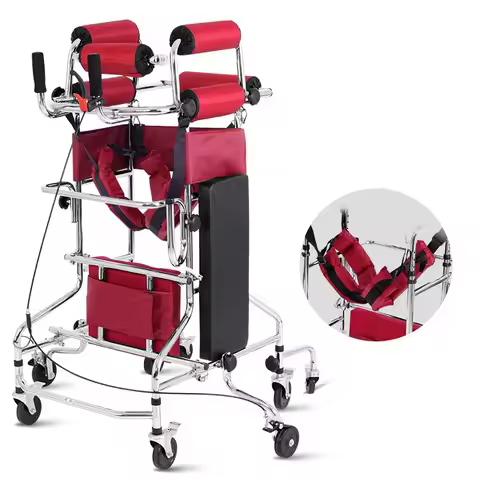8 Wheels Nursing Care Adjustable Stainless Steel Kids Adult Walker Stand Hemiplegia Walking Aid