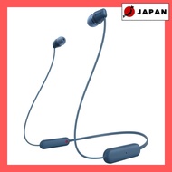 Sony Wireless Earphones WI-C100: Bluetooth Compatible 25 Hours Stamina IPX4 Splashproof DSEE Blue WI