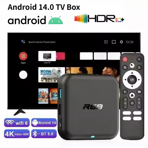 Built In Google Voice 4K High Definition Android 14 Multi Language Streaming Player R69 New Smart TV