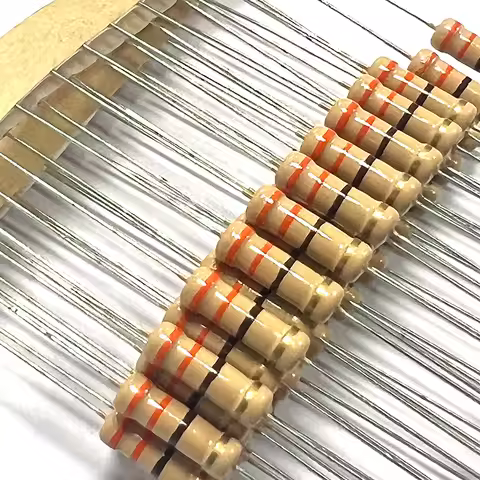 20pcs 1W Carbon Film Resistor 3.3 3.6 3.9 33 36 39 330 360 390 Ohm R K 5% Resistance 3R3 3R6 3R9 3.3