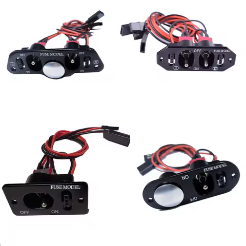 RC large Middle Small Square Heavy Duty Dual Power Switch Anodized Aluminum with Fuel Dot for RC Mod