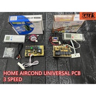 ⚡️SHOCKING SALE⚡️ UNIVERSAL MULTI AIRCOND PC BOARD  ( 3 SPEED MOTOR ) FOR ANY BRANDS NON-INVERTER AI
