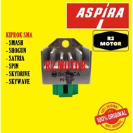 KIPROK RECTIFIER REGULATOR SMA ASPIRA SMASH SHOGUN SATRIA 150 FU SPIN SKYDRIVE SKYWAVE NEX HAYATE TI