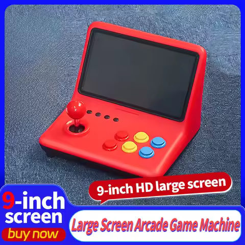 A12 9-Inch IPS Large Screen Arcade Game Console with 5000 Games Double Joystick Desktop GBA Small Co