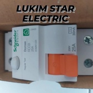 Special Rccb/Elcb Schneider 25A 2Phase 30Ma/Elcb 25A 2P 30Ma Domae (New Type)