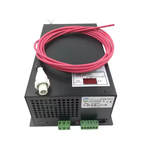 MYJG100W New CO2 Laser Power Supply 100W With Fault Diagnosis Voltage Regulator And LED Display For 