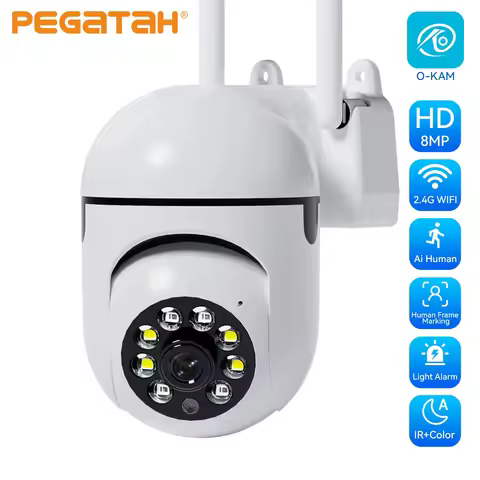 2.4G 8MP Cameras Wifi Video Surveillance IP Indoor Security Protection Monitor 5.0X Zoom Home Wirele