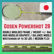 [SG FAST DELIVERY] JAPAN GOSEN POWERSHOT 28 38 88 GRAPHITE BADMINTON RACKET QUALITY RACQUET WITH STRING 25 POUNDS