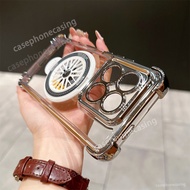 Vỏ cho Xiaomi 15 14 13 14t 13t 13t mi15 mi14 mi14t 5g 2024 vỏ điện thoại mạ giá đỡ vòng trong suốt Ố