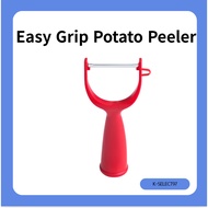 Minex Self-Standing Potato Peeler Red | Stainless Steel Blade | Kitchen Tool