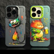 Case iphone【Oil painting series/Acrylic hard case/Cat】compatible for iPhone 11 12 13 14 pro max case