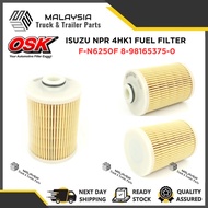 OSK F-N6250F ISUZU NPR 4HK1 FUEL FILTER 8-98165375-0