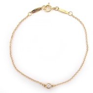 全新 △ TIFFANY&Co. Tiffany By the Yard 1P 鑽石 0.05 克拉手鍊，錶圈直徑約 3.8 毫米，750 (PG) 玫瑰金，西班牙製造，重 1.22 克，女士款，非常