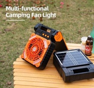 CLS 戶外露營太陽能高功率便攜式USB充電帳篷照明燈釣魚電風扇