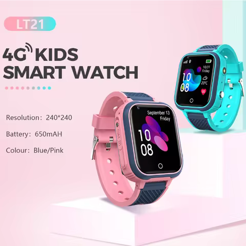 LT21 4G Smart Watch Kids GPS WIFI Video Call SOS IP67 Waterproof Child Smartwatch Camera Monitor Tra
