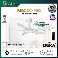 DEKA Fan DEKA DC2LED DC2-313 LED DEKA F5DC LED PRO 56" 5 Blades DC Motor Remote Control Ceiling Fan 