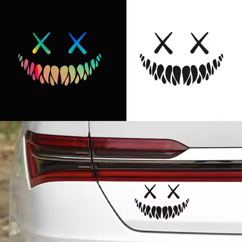 G017 20X13CM Demon Smiling Face Car Stickers Car Sticker Funny Auto Body Styling Decoration Window S