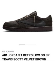 Air jordan 1 retro low og sp Travis Scott velvet brown