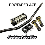 Original Protaper ACF Aluminum Carbon Fiber Steering Wheel Plus Protaper Donut Grip Supermoto Trail 