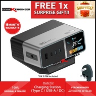 ORI [ Type C / USB-A / DC Port ] CUKTECH 30 Ultra Charging Station 300W Max 5 Port Fast GaN Charger