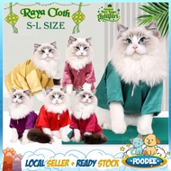 POODEE Baju Raya Melayu Kucing Baju Kurung Baju Melayu Raya Aidilfitri Cloth Cat Clothes Costume Hari Raya 马来新年猫衣服